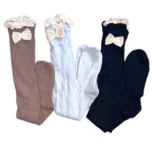 Bundles ( 3 pairs) of knee boots Lance High socks Women’s Girls socks
